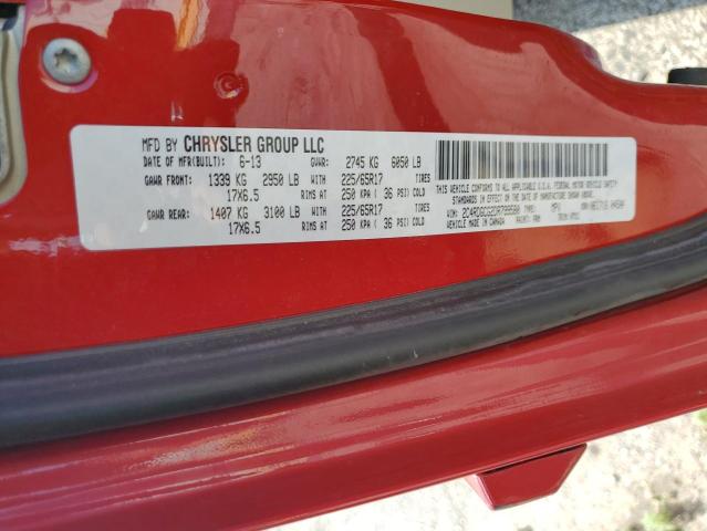 2C4RDGCG2DR799580 - 2013 DODGE GRAND CARAVAN SXT RED photo 13