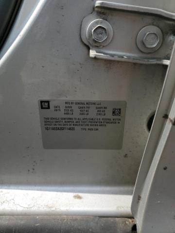 1G11A5SA2GF114635 - 2016 CHEVROLET MALIBU LIM LS ვერცხლისფერი ფოტო 12