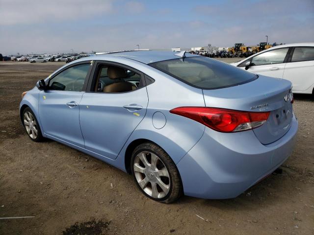 KMHDH4AE9BU160042 - 2011 HYUNDAI ELANTRA GLS BLUE photo 2