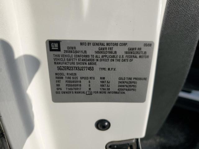 5GZER237X8J277453 - 2008 SATURN OUTLOOK XR WHITE photo 13