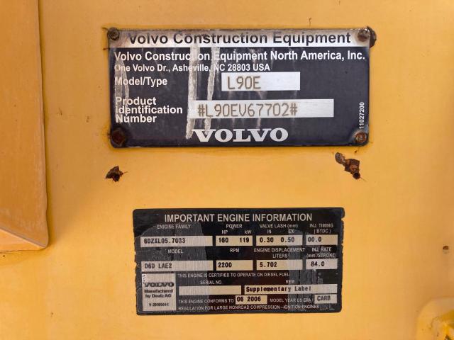 L90EV67702 - 2006 VOLVO L90E YELLOW photo 10