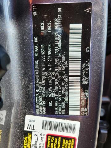5TDGZRBH6MS559647 - 2021 TOYOTA HIGHLANDER XLE GRAY photo 13