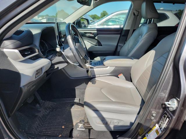 5TDGZRBH6MS559647 - 2021 TOYOTA HIGHLANDER XLE GRAY photo 7