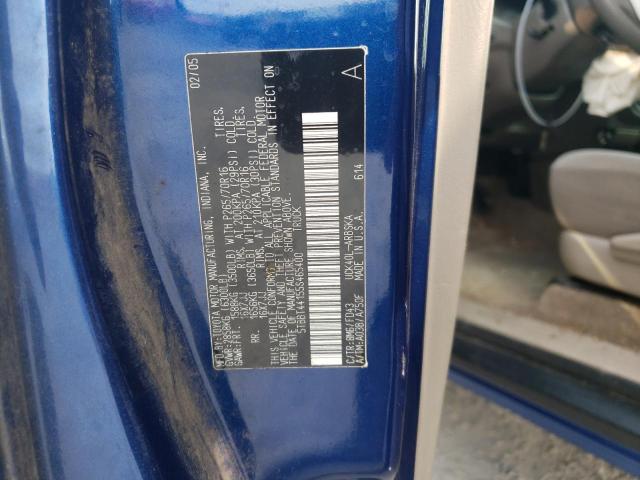 5TBBT44155S465400 - 2005 TOYOTA TUNDRA ACCESS CAB SR5 BLUE photo 12