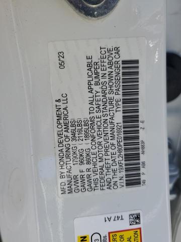 19XFL2H80PE016921 - 2023 HONDA CIVIC SPORT თეთრი ფოტო 13