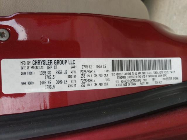 2C4RC1CG0DR534043 - 2013 CHRYSLER TOWN & COU TOURING L BURGUNDY photo 13