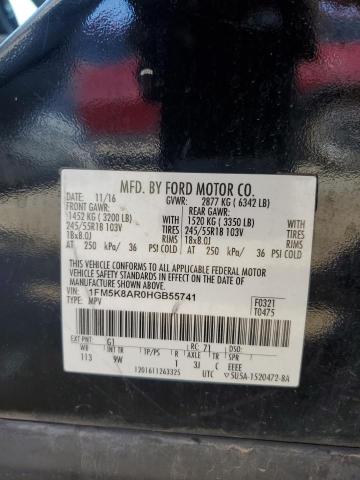 1FM5K8AR0HGB55741 - 2017 FORD EXPLORER POLICE INTERCEPTOR BLACK photo 13