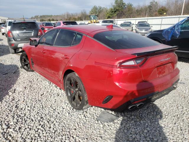 KNAE55LCXL6072526 - 2020 KIA STINGER GT2 RED photo 3