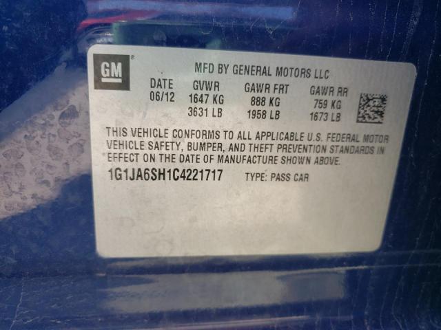 1G1JA6SH1C4221717 - 2012 CHEVROLET SONIC LS 蓝色 照片 12