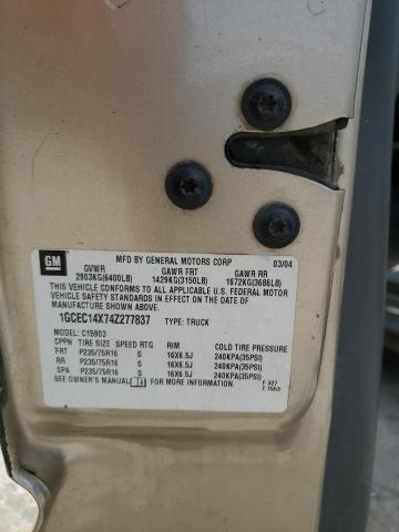 1GCEC14X74Z277837 - 2004 CHEVROLET SILVERADO C1500 TAN photo 13
