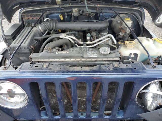 1J4FA39S25P303044 - 2005 JEEP WRANGLER X BLUE photo 12