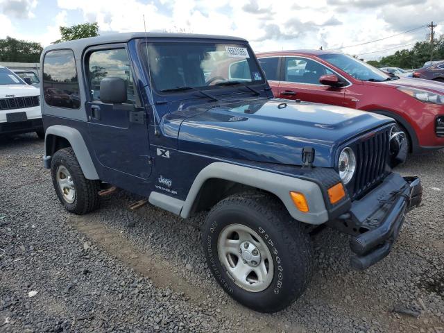 1J4FA39S25P303044 - 2005 JEEP WRANGLER X BLUE photo 4