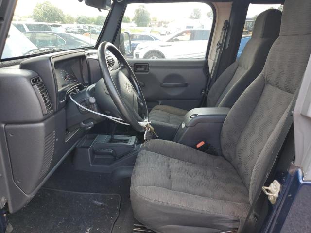 1J4FA39S25P303044 - 2005 JEEP WRANGLER X BLUE photo 7