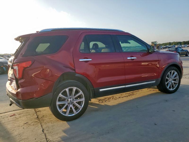 1FM5K7F83HGD49111 - 2017 FORD EXPLORER LIMITED 红色 照片 3