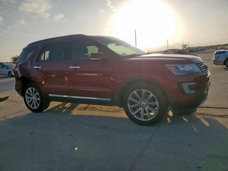 1FM5K7F83HGD49111 - 2017 FORD EXPLORER LIMITED 红色 照片 4