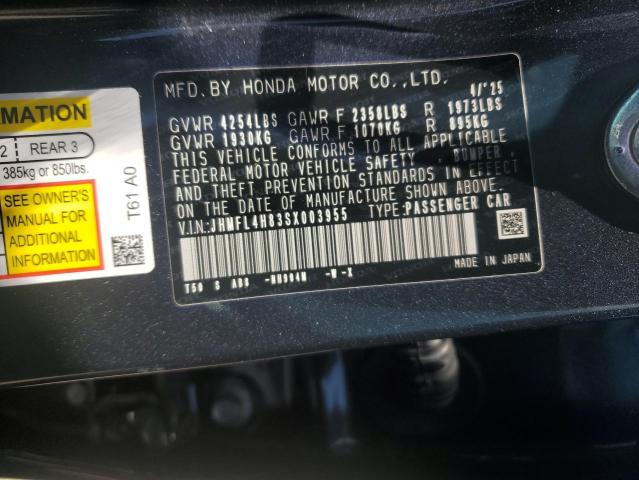 JHMFL4H83SX003955 - 2025 HONDA CIVIC SPORT Boz foto 12