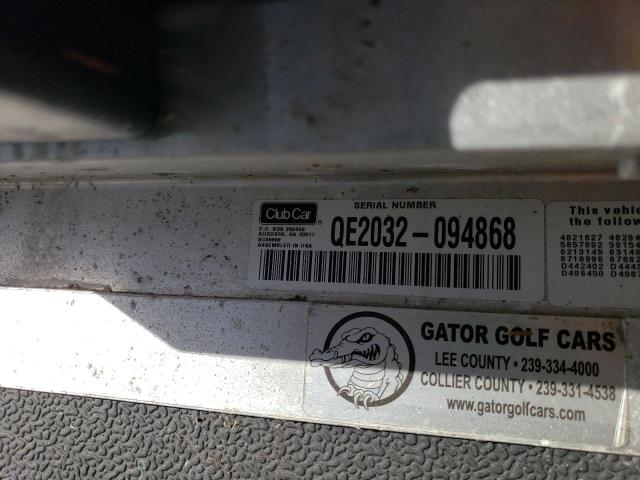 QE2032094868 - 2020 CLUB GOLF CART WHITE photo 10