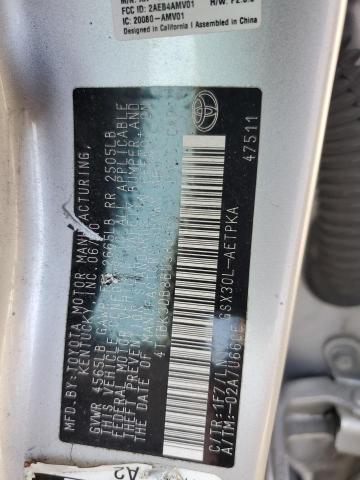 4T1BK3DB8BU383161 - 2011 TOYOTA AVALON BASE 银色 照片 12