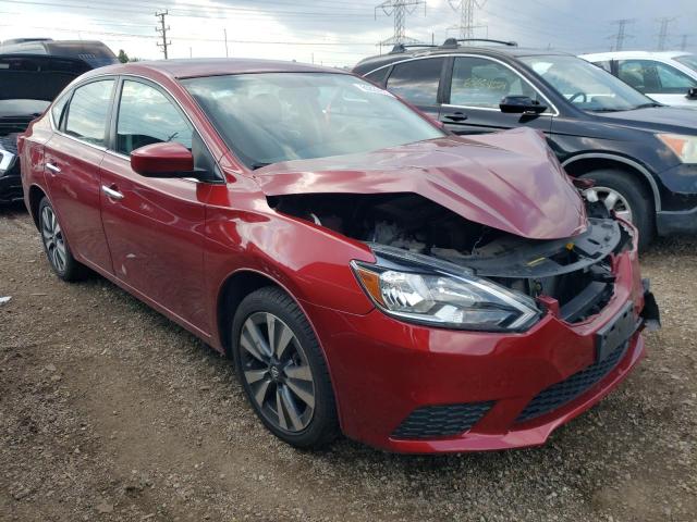 3N1AB7AP0KY369813 - 2019 NISSAN SENTRA S RED photo 4