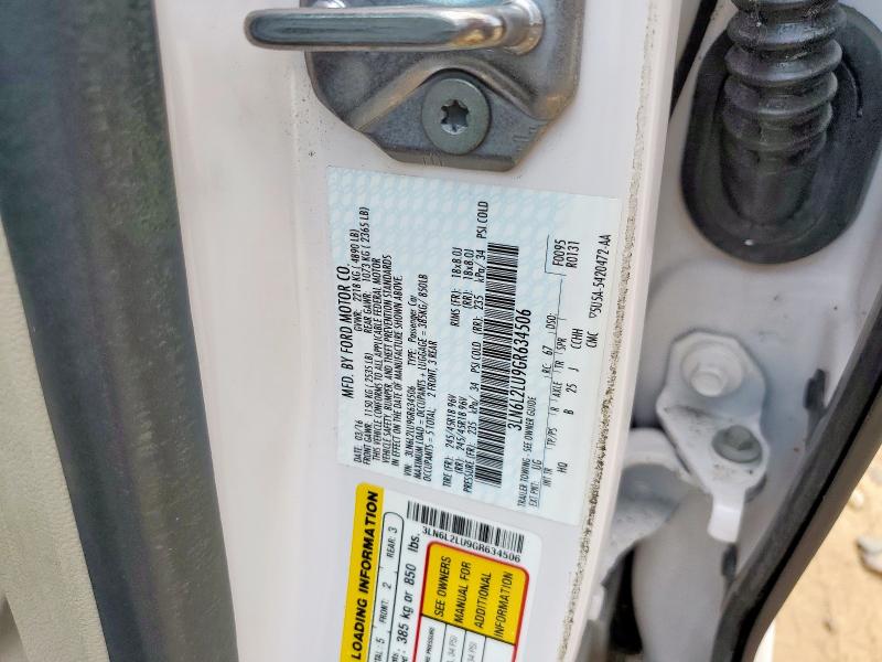 3LN6L2LU9GR634506 - 2016 LINCOLN MKZ HYBRID WHITE photo 12