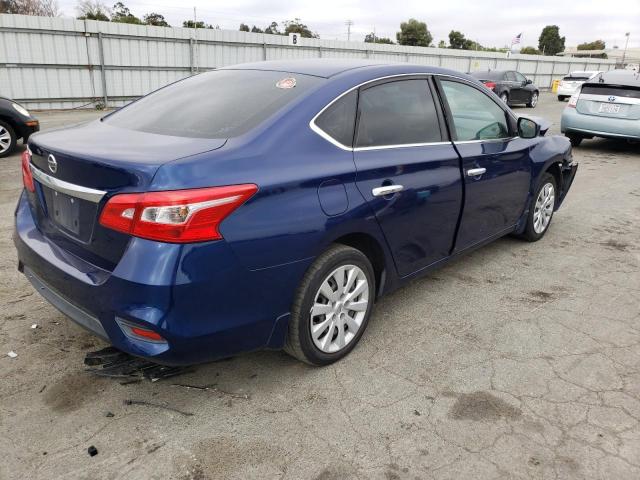 3N1AB7AP5HY213615 - 2017 NISSAN SENTRA S BLUE photo 3