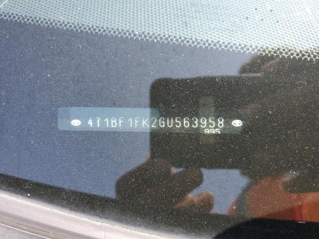 4T1BF1FK2GU563958 - 2016 TOYOTA CAMRY LE BLACK photo 12