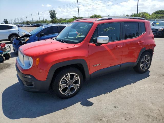 ZACCJADB6HPE74620 - 2017 JEEP RENEGADE LIMITED RED photo 1