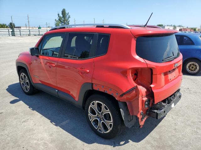 ZACCJADB6HPE74620 - 2017 JEEP RENEGADE LIMITED RED photo 2