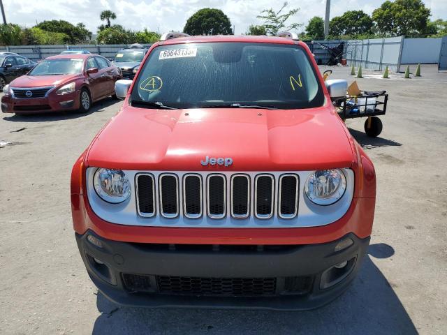 ZACCJADB6HPE74620 - 2017 JEEP RENEGADE LIMITED RED photo 5