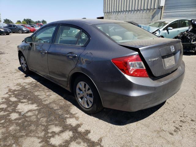 19XFB2F50CE357435 - 2012 HONDA CIVIC LX GRAY photo 2