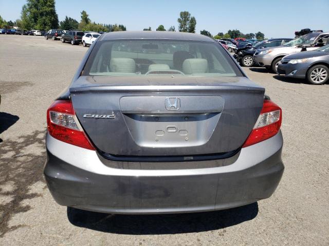 19XFB2F50CE357435 - 2012 HONDA CIVIC LX GRAY photo 6