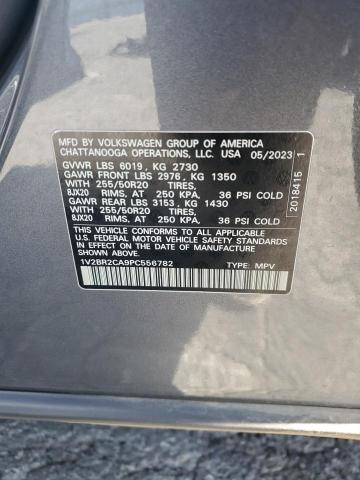 1V2BR2CA9PC556782 - 2023 VOLKSWAGEN ATLAS SEL Gris foto 13