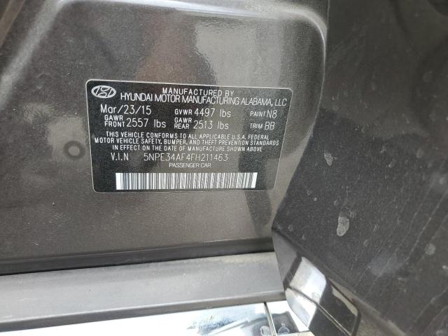 5NPE34AF4FH211463 - 2015 HYUNDAI SONATA SPORT 灰色 照片 12
