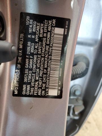 SHHFK7H44MU204715 - 2021 HONDA CIVIC SPORT SILVER photo 13