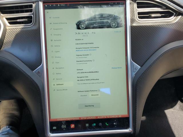 5YJSA1H13EFP54155 - 2014 TESLA MODEL S GRAY photo 9