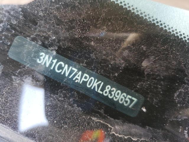 3N1CN7AP0KL839657 - 2019 NISSAN VERSA S 灰色 照片 12