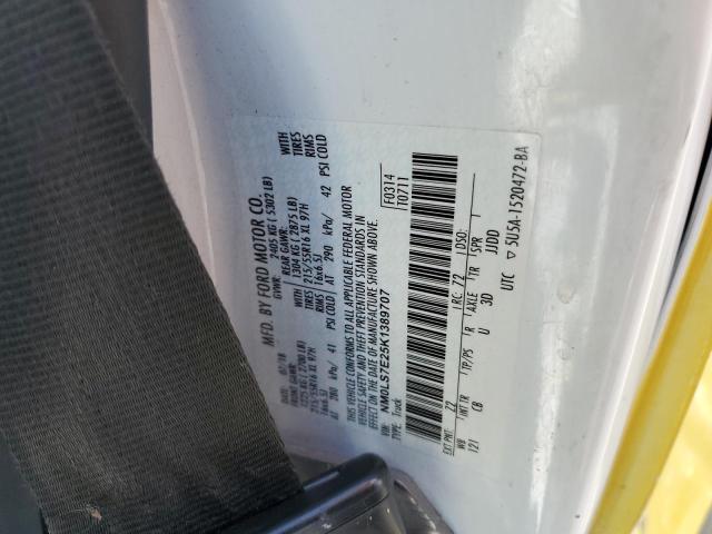 NM0LS7E25K1389707 - 2019 FORD TRANSIT CO XL Żółty zdjęcie 13