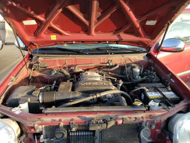 5TBRT34192S253569 - 2002 TOYOTA TUNDRA ACCESS CAB ბურგუნდია ფოტო 11