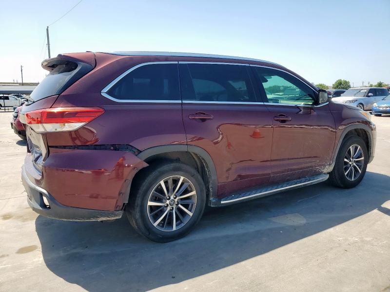 5TDKZRFH0JS244570 - 2018 TOYOTA HIGHLANDER SE برغندي صورة 3