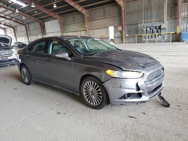 3FA6P0K91ER117147 - 2014 FORD FUSION TITANIUM GRAY photo 4