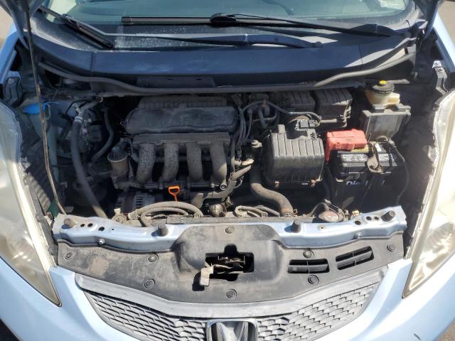 JHMGE8H43AC023177 - 2010 HONDA FIT SPORT BLUE photo 12