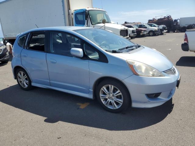 JHMGE8H43AC023177 - 2010 HONDA FIT SPORT BLUE photo 4