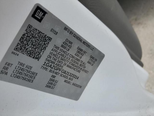 1GAZGPFG8J1323314 - 2018 CHEVROLET EXPRESS G3 LT Білий фото 13