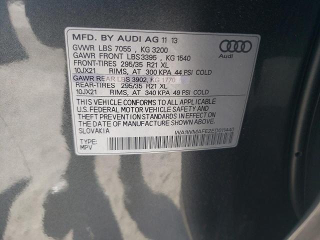 WA1WMAFE2ED011440 - 2014 AUDI Q7 PRESTIGE GRAY photo 13