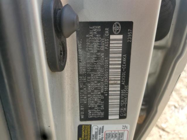 4T1BE32K56U110081 - 2006 TOYOTA CAMRY LE SILVER photo 12