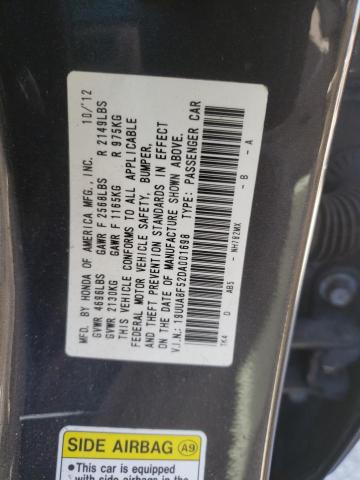 19UUA8F52DA001698 - 2013 ACURA TL TECH CHARCOAL photo 13