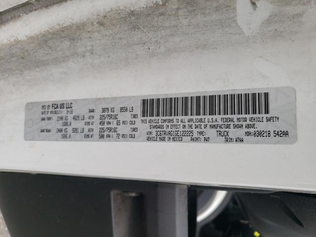 3C6TRVAG1GE122225 - 2016 RAM PROMASTER 1500 STANDARD Ağ foto 12