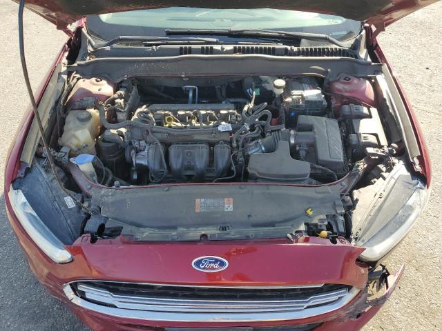 3FA6P0H73GR304883 - 2016 FORD FUSION SE RED photo 11