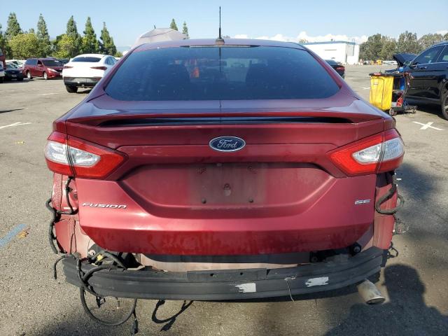 3FA6P0H73GR304883 - 2016 FORD FUSION SE RED photo 6