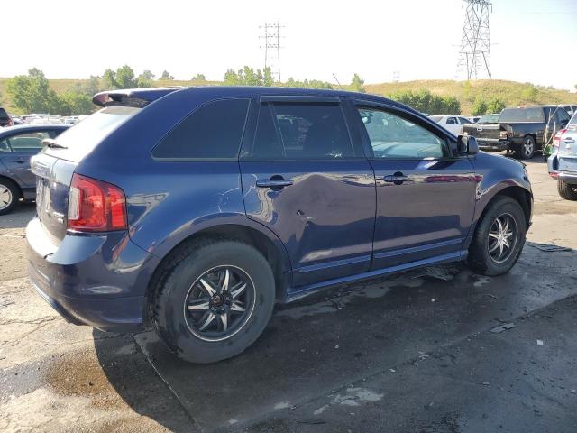 2FMDK4AK5BBA16548 - 2011 FORD EDGE SPORT BLUE photo 3